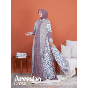 AREESHA DRESS ORIGINAL BY MAREVI OFFICIAL - Lavender