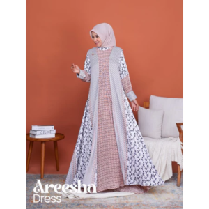 AREESHA DRESS ORIGINAL BY MAREVI OFFICIAL - Baby Pink