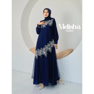 MELISHA DRESS ORIGINAL BY MAREVI OFFICIAL - Navy