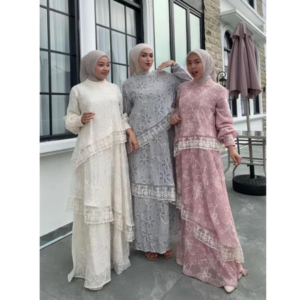 Joley Cloth- Haniyah Dress Outfit Easyhold Simple Luxury Easy Features Allsize Party Muslim Women Soft Wudhu Long Motif Maxi Adult