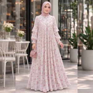 ANGELINA DRESS By ZIYA ~ Eid Eid Gamis Latest Premium Cute Material
