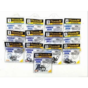 TITANIUM CARBON FISHING HOOK CONTAINING 13PCS HARD AND NOT EASY TO BEND