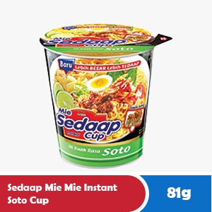 SEDAAP MIE INSTANT NOODLE SOTO CUP 77/81g