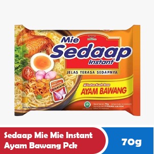 SEDAAP MIE INSTANT NOODLES CHICKEN ONION PCK 70g
