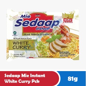 SEDAAP WHITE CURRY PCK INSTANT NOODLES 81g