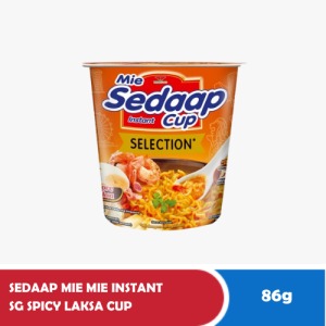 SEDAAP MIE SG INSTANT MIE SPICY LAKSA CUP 86g