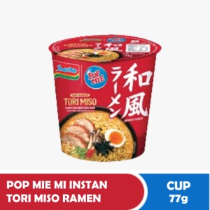 POP MIE INSTANT NOODLES TORI MISO RAMEN CUP 77g