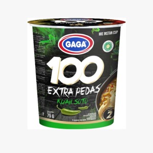 GAGA INSTANT MIE 100 EXTRA SPICY SOTO SOUP CUP 75g
