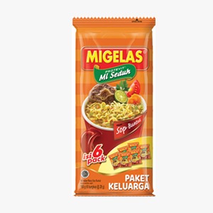 MIGELAS INSTANT NOODLES FAMILY PACKAGE OXTOWN SOUP PCK 6x28g
