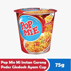POP MIE INSTANT NOODLES FRIED SPICY GLEDEEK CHICKEN CUP 75g
