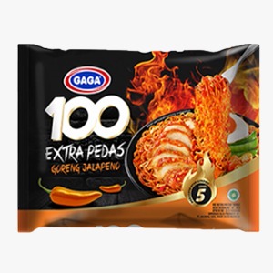 GAGA FRIED MIE 100 EXTRA SPICY JALAPENO PCK 85g