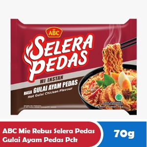ABC SPICY FLAVOR BOILED NOODLES CHICKEN GULAI SPICY PCK 70g