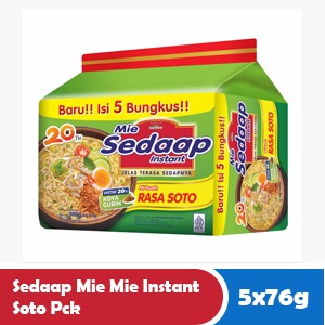 SEDAAP MIE INSTANT MIE SOTO PCK 5x76g