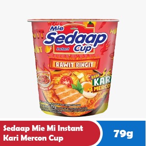 SEDAAP MIE INSTANT NOODLES CURRY MERCON CUP 79g