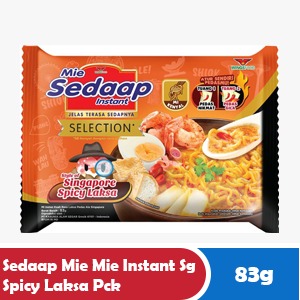 SEDAAP MIE SG SPICY LAKSA INSTANT MIE PCK 83g
