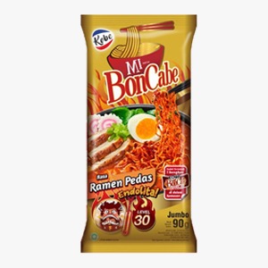 KOBE MIE INSTANT BONCABE LEVEL 30 RAMEN PDS+MKRNI PCK 90g