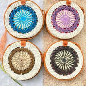 Handmade Rattan Round Bag