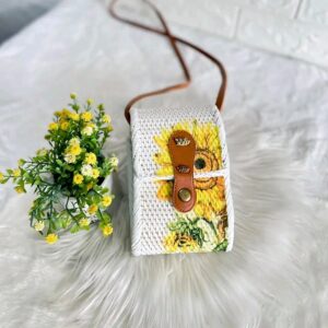 Handcrafted Rattan Phone Bag