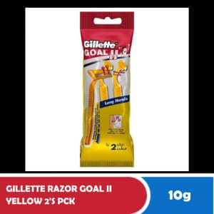 GILLETTE RAZOR GOAL II YELLOW 2'S PCK