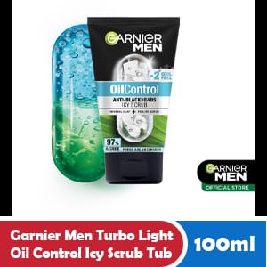 GARNIER MEN TURBO LIGHT OIL CONTROL ICY SCRUB TUB 100mL