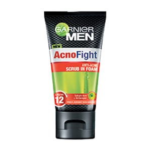 GARNIER MEN ACNO FIGHT SCRUB IN FOAM ANTI ACNE TUB 50mL