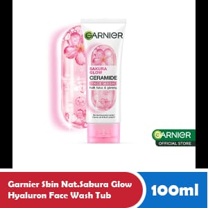 GARNIER SKIN NAT.SAKURA GLOW HYALURON FACE WASH TUB 100mL