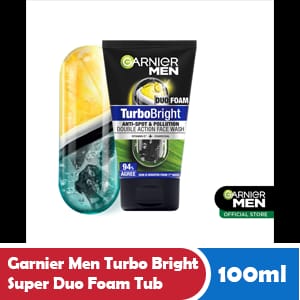 GARNIER MEN TURBO BRIGHT SUPER DUO FOAM TUB 100/150mL