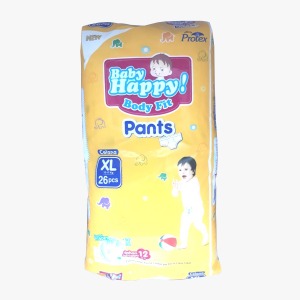 BABY HAPPY! BABY DIAPERS PANTS 26'S BAG EXTRALARGE