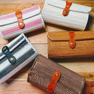 Balinese Rattan Clutch Bag Aesthetic Design