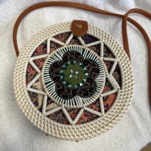 Balinese Rattan Bag - Unique Batik Design