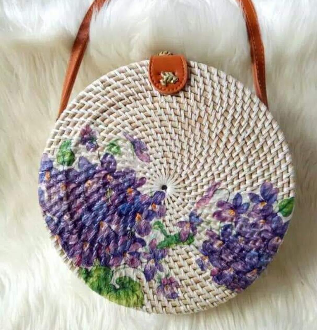 Balinese Rattan Bag - Aesthetic Printing Design