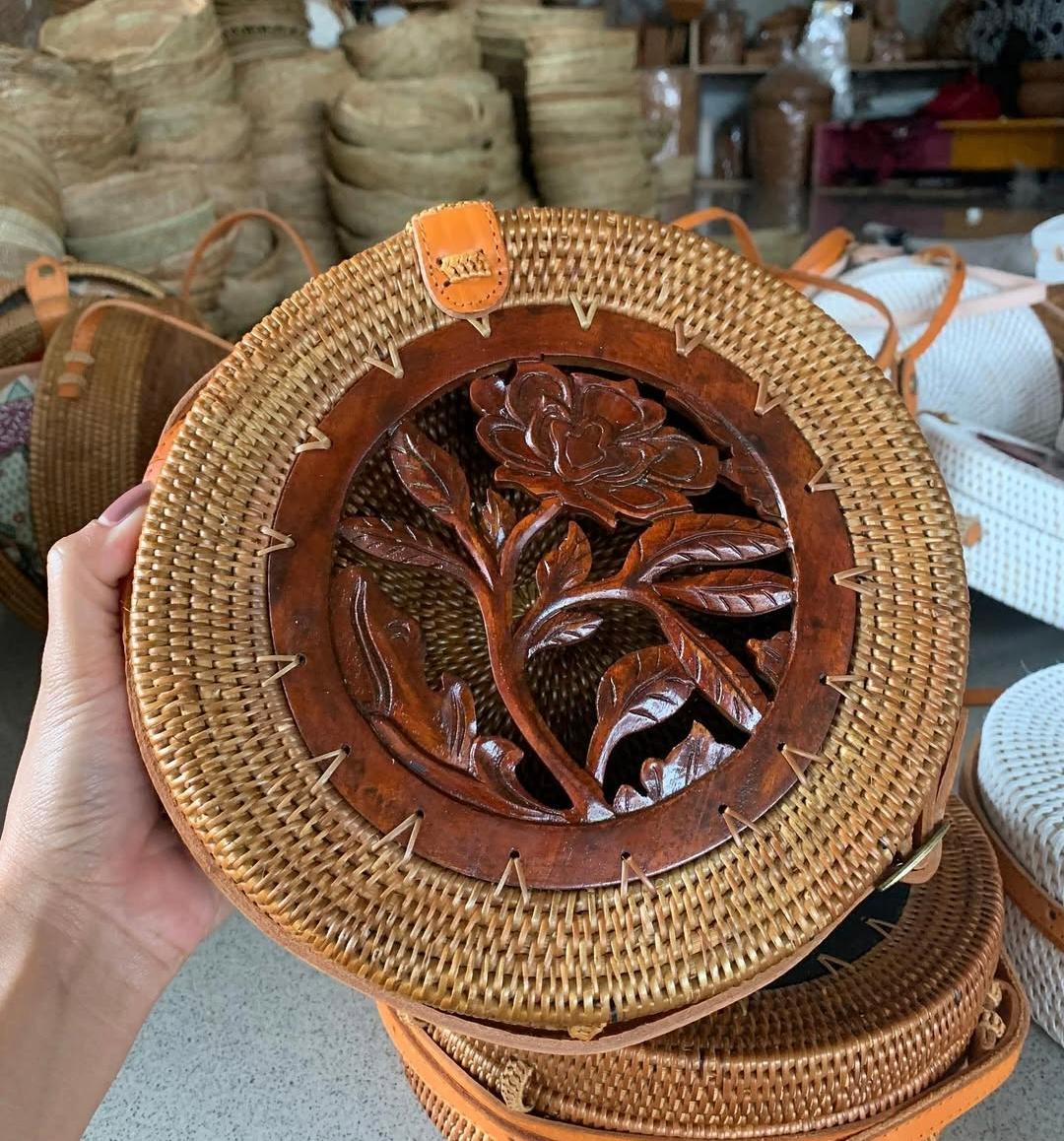 Popular Balinese Handicraft Rattan Bag