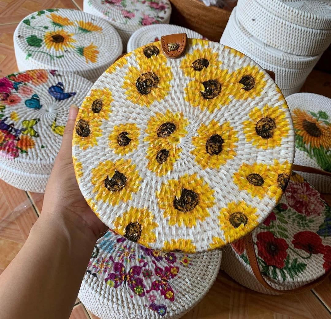 Balinese Rattan Bag - Aesthetic Printing Design