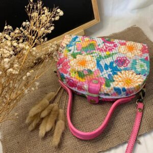 Handwoven Rattan Bag Stylish Printing