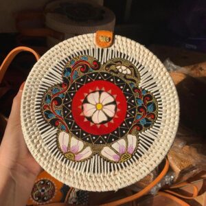 Handcrafted Bali Rattan Bags with Artwork