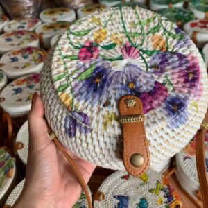 Balinese Rattan Bag Stylish Printing