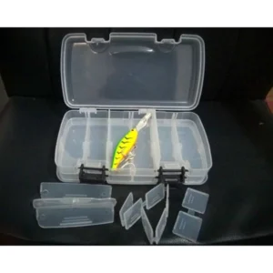 Two-Tier Fishing Bait Box Black/White/M