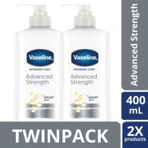 VASELINE BODY LOTION INTENSIVE ADVANCED STRENGTH REPAIR DRY SKIN IN 5 DAYS 400ML x2