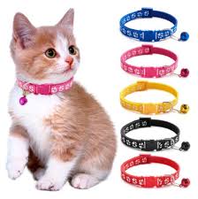 Cat Collar Dog Collar Cat Footprint Pattern Bell Pet Collar Animal Accessories