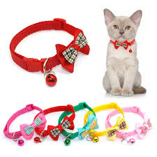 Adjustable Bow Tie Cat Necklace Bell Cat Collars Pet Accessories