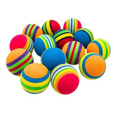Rainbow Ball Toy Cat Dog Interactive Ball Low Elastic Pet Toy