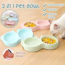 Double Anti-Slip Cat Bowl Dog Cat Feeding Bowl