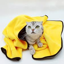 Cat Grooming Towel High Microfiber Cat Bath Towel Grooming Dog Towel Water Absorbent