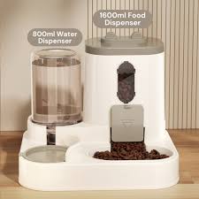 Automatic Cat and Dog Food and Drinking Place Pet Feeder Drinking Dispenser Cat Drinking Fountain