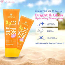 Emina Sun Battle SPF 35 PA +++ Bright Glow Amino + Vit C Airy Barrier Repair 20 ml - Image 4