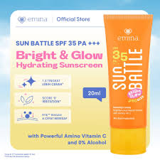 Emina Sun Battle SPF 35 PA +++ Bright Glow Amino + Vit C Airy Barrier Repair 20 ml