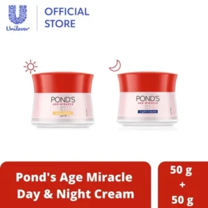 Ponds Age Miracle Anti Aging+Glowing Night Cream Moisturizer 50gx2 dgn Retinol&Niacinimide