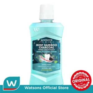 Watsons Mint Bamboo Charcoal Herbal Mouthwash 500ml