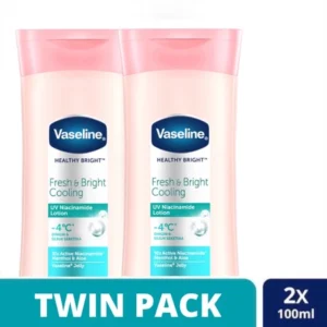 Vaseline Lotion Healthy Bright Fresh & Bright Cooling 100ml Twin Pack