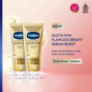 VASELINE Gluta-Hya Body Serum Flawless Bright 200 mL x2